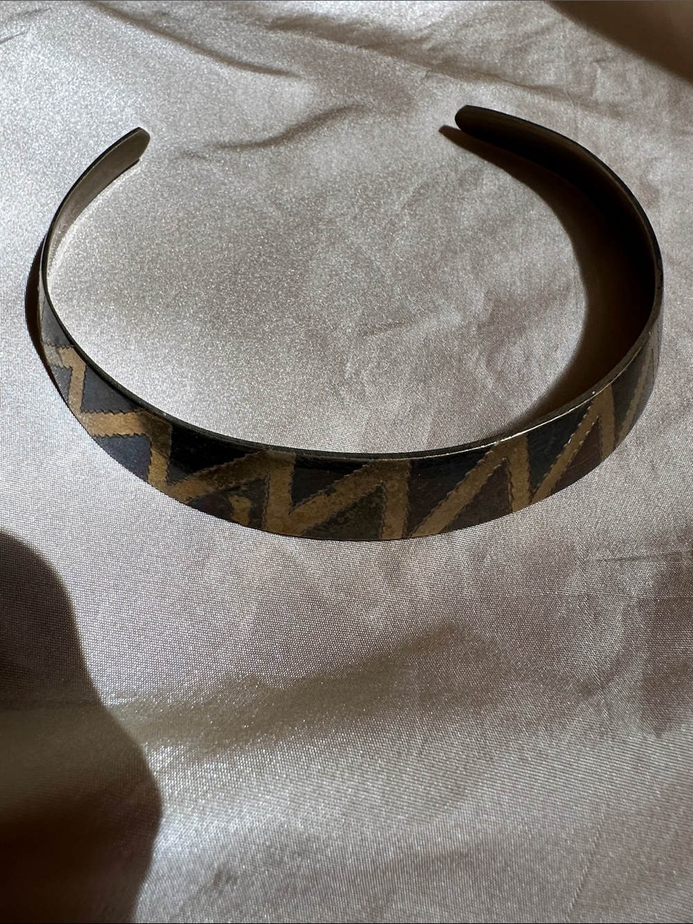 Geometric Brass Choker Necklace